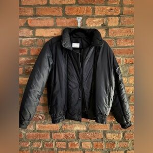 Bogner Black Quilted Bomber Winter Jacket